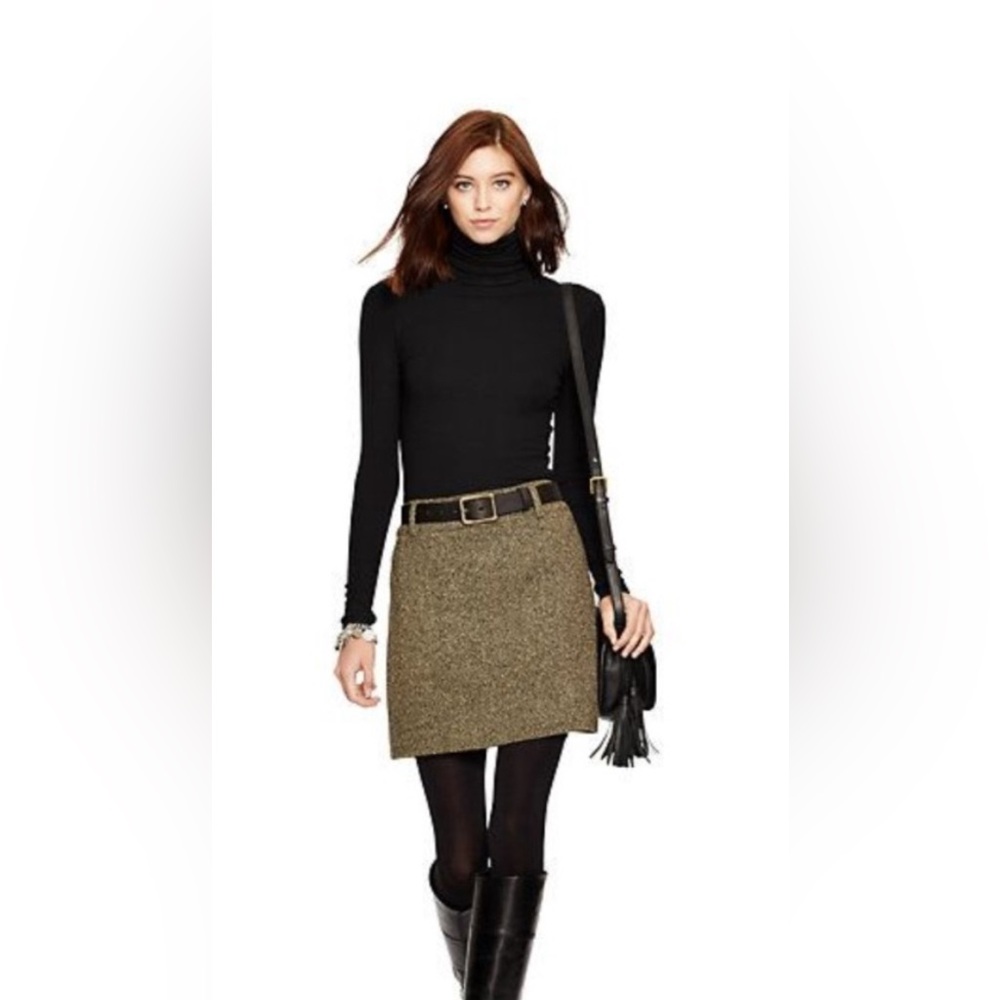 Ralph Lauren Blue Label Herringbone  Skirt size 10 NWT